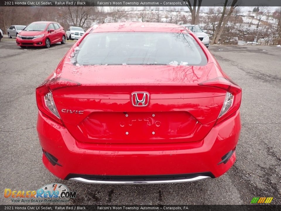 2021 Honda Civic LX Sedan Rallye Red / Black Photo #5