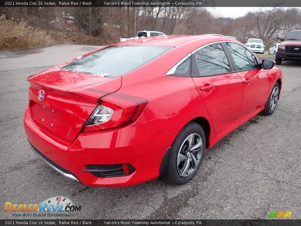 2021 Honda Civic LX Sedan Rallye Red / Black Photo #6