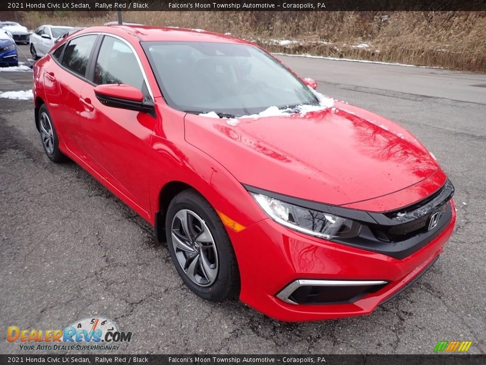 2021 Honda Civic LX Sedan Rallye Red / Black Photo #7