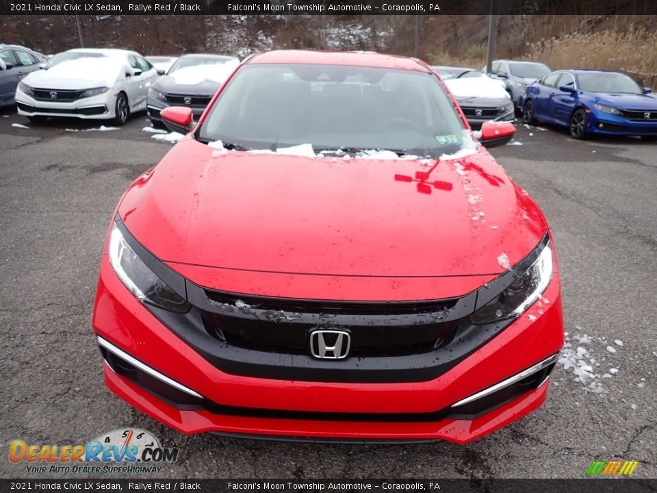 2021 Honda Civic LX Sedan Rallye Red / Black Photo #8