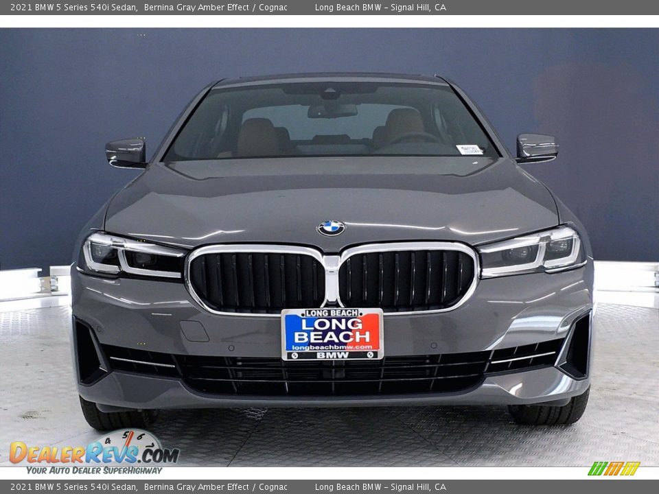 2021 BMW 5 Series 540i Sedan Bernina Gray Amber Effect / Cognac Photo #2