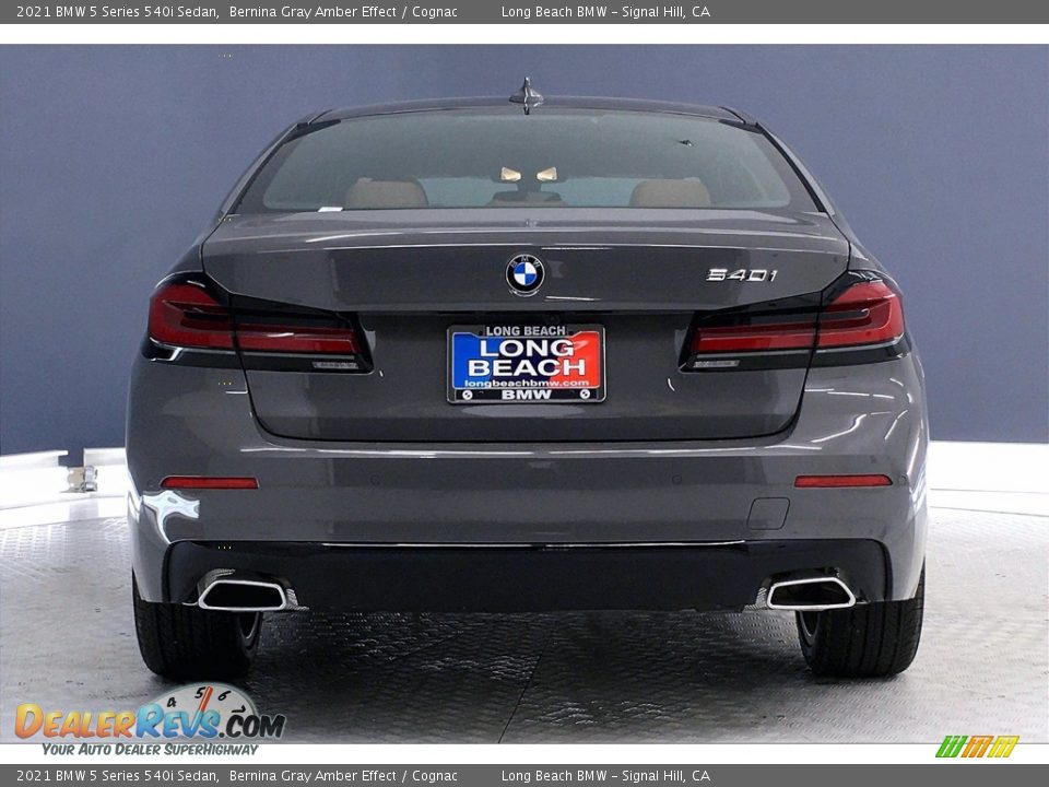 2021 BMW 5 Series 540i Sedan Bernina Gray Amber Effect / Cognac Photo #4