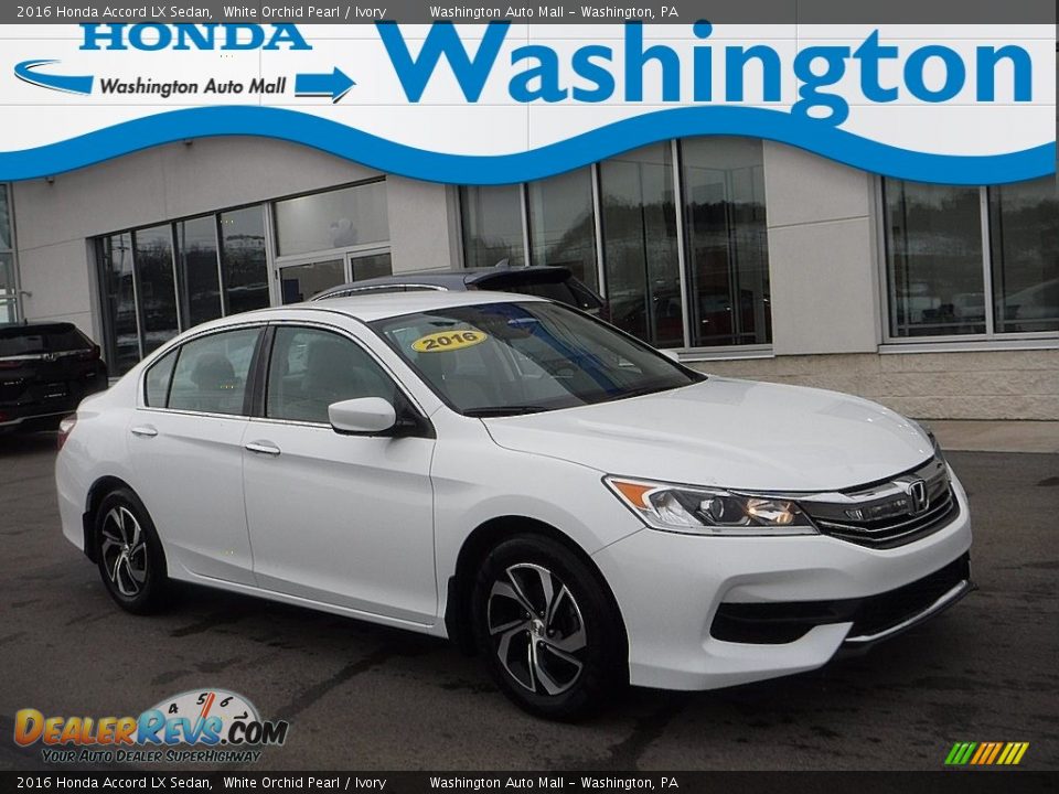 2016 Honda Accord LX Sedan White Orchid Pearl / Ivory Photo #1