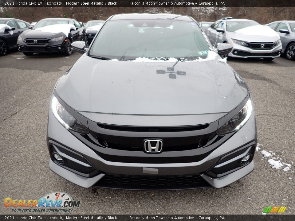 2021 Honda Civic EX Hatchback Modern Steel Metallic / Black Photo #8