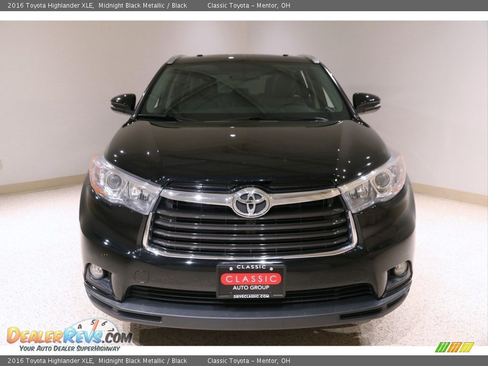 2016 Toyota Highlander XLE Midnight Black Metallic / Black Photo #2