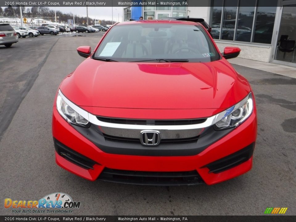 2016 Honda Civic LX-P Coupe Rallye Red / Black/Ivory Photo #4