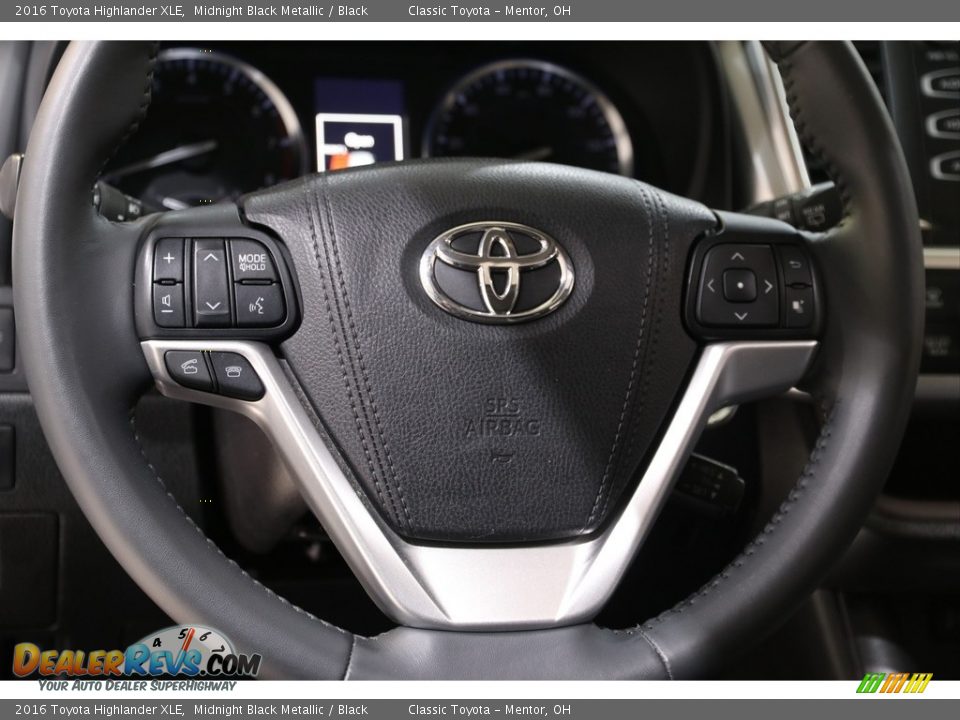 2016 Toyota Highlander XLE Midnight Black Metallic / Black Photo #7