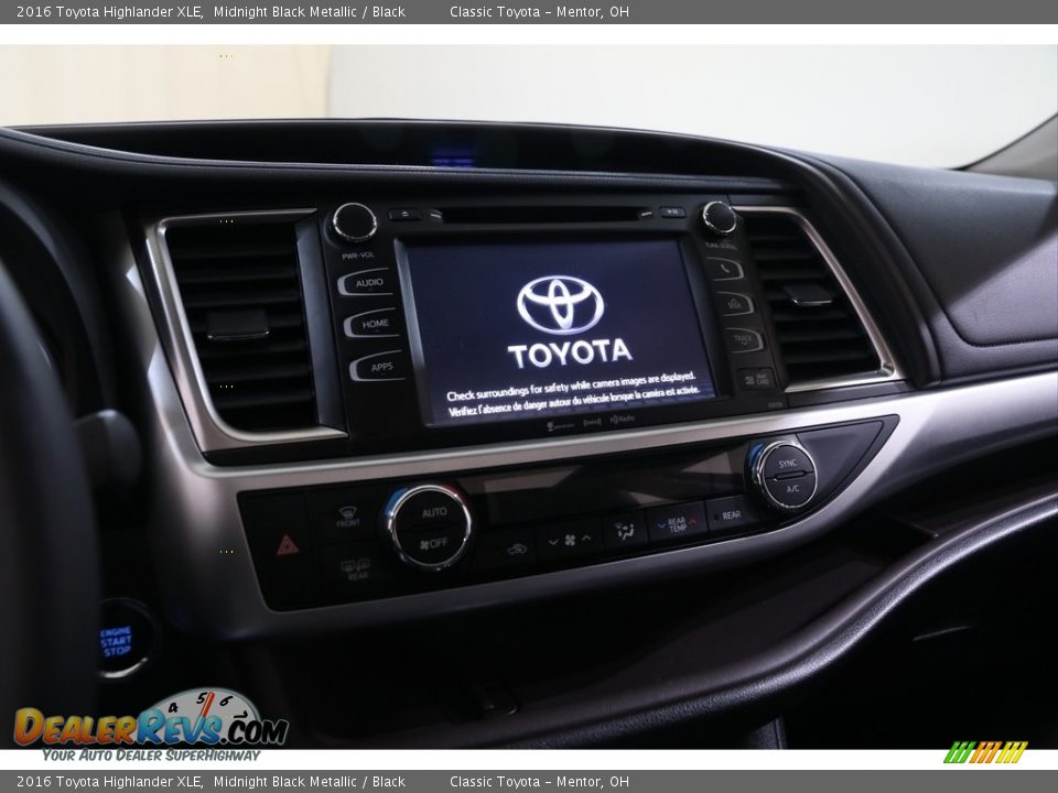 2016 Toyota Highlander XLE Midnight Black Metallic / Black Photo #10