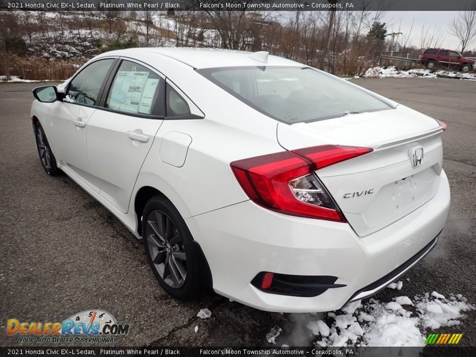 2021 Honda Civic EX-L Sedan Platinum White Pearl / Black Photo #2