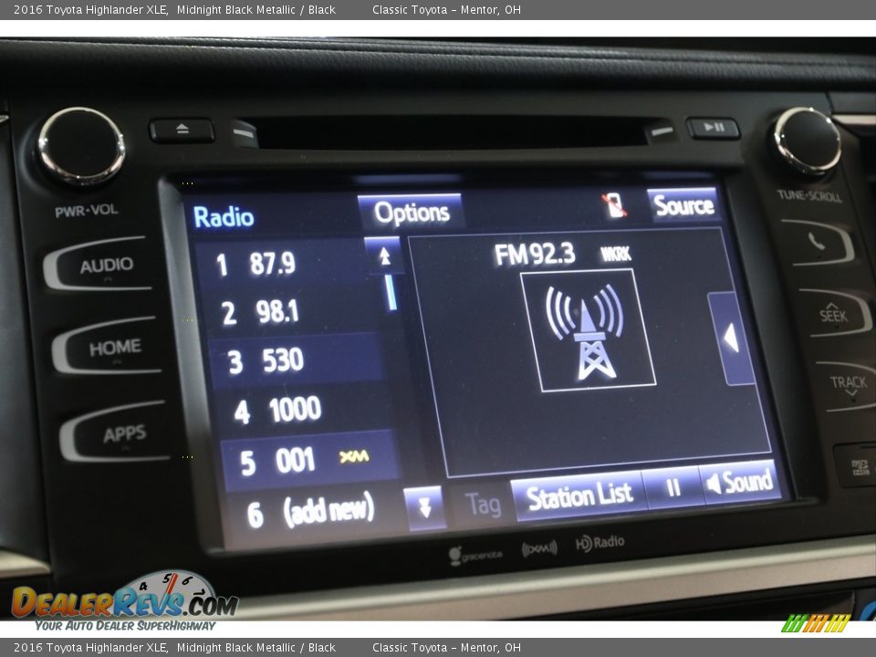 2016 Toyota Highlander XLE Midnight Black Metallic / Black Photo #12