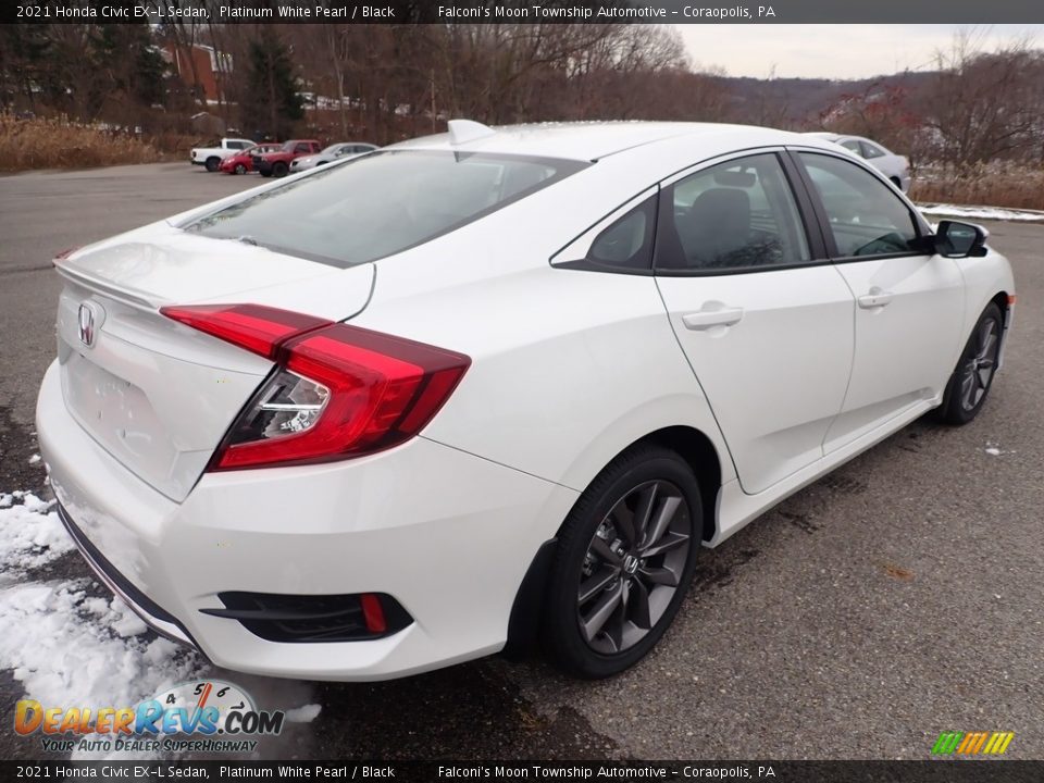 2021 Honda Civic EX-L Sedan Platinum White Pearl / Black Photo #4