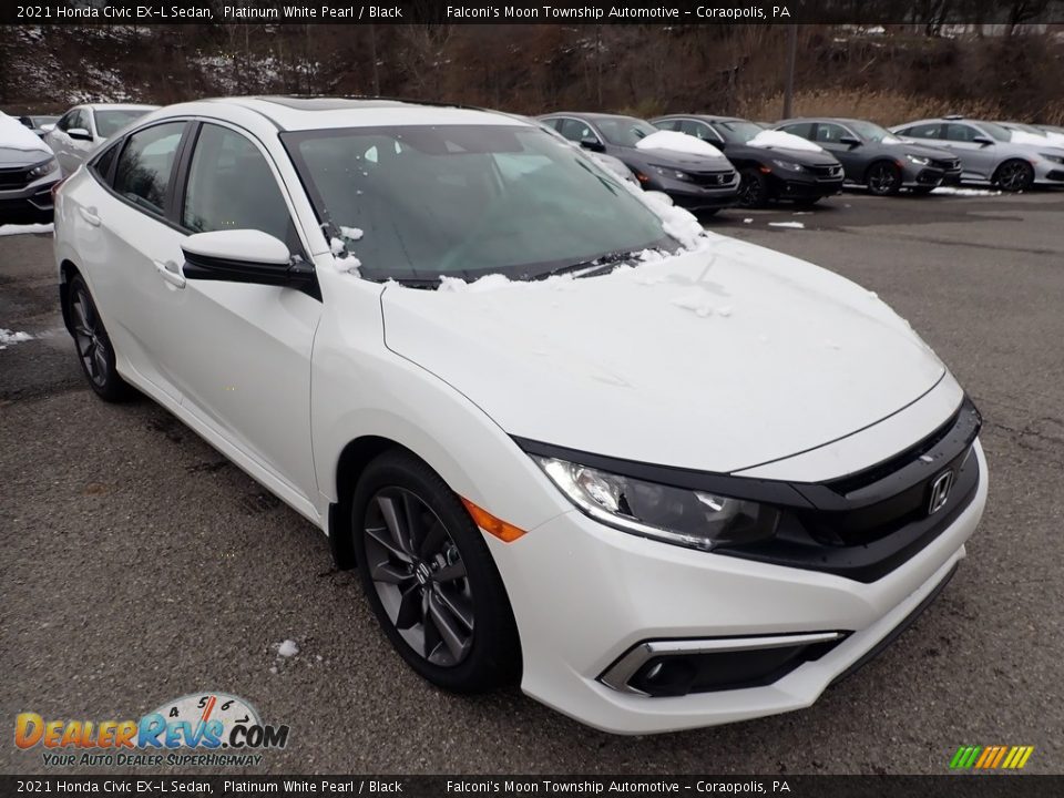 2021 Honda Civic EX-L Sedan Platinum White Pearl / Black Photo #5