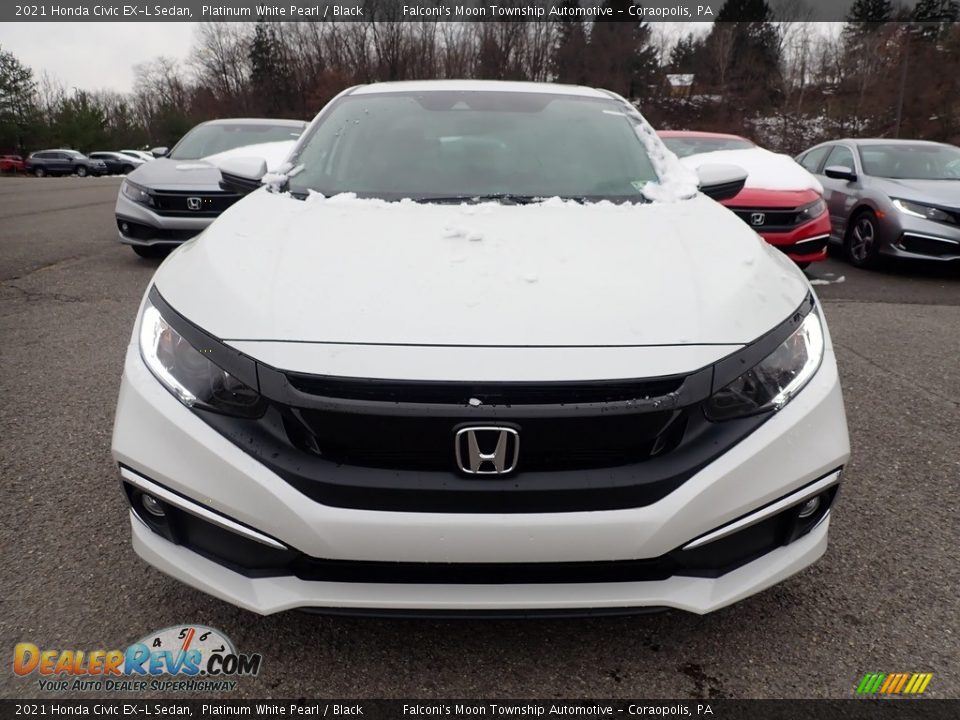2021 Honda Civic EX-L Sedan Platinum White Pearl / Black Photo #6
