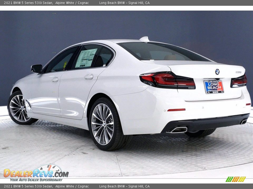 2021 BMW 5 Series 530i Sedan Alpine White / Cognac Photo #3