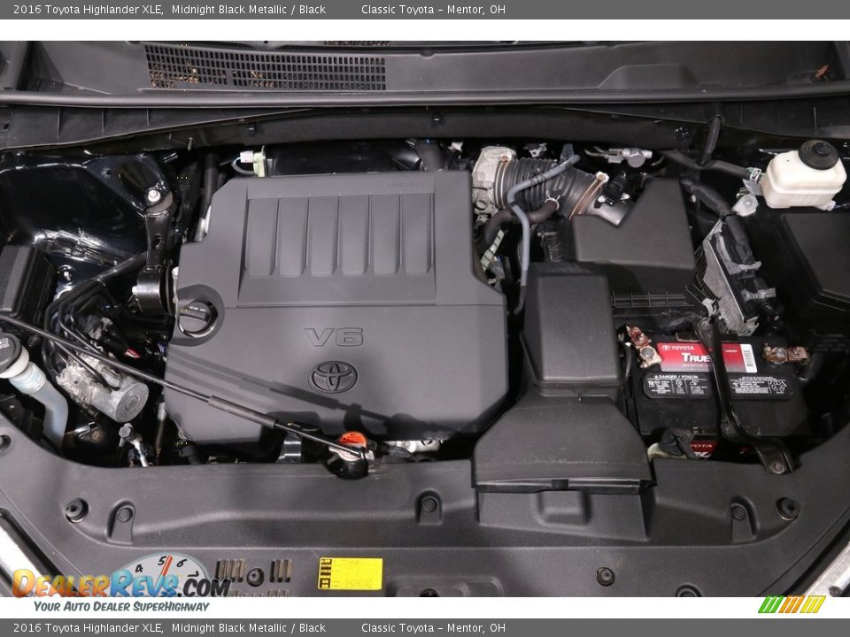 2016 Toyota Highlander XLE Midnight Black Metallic / Black Photo #26