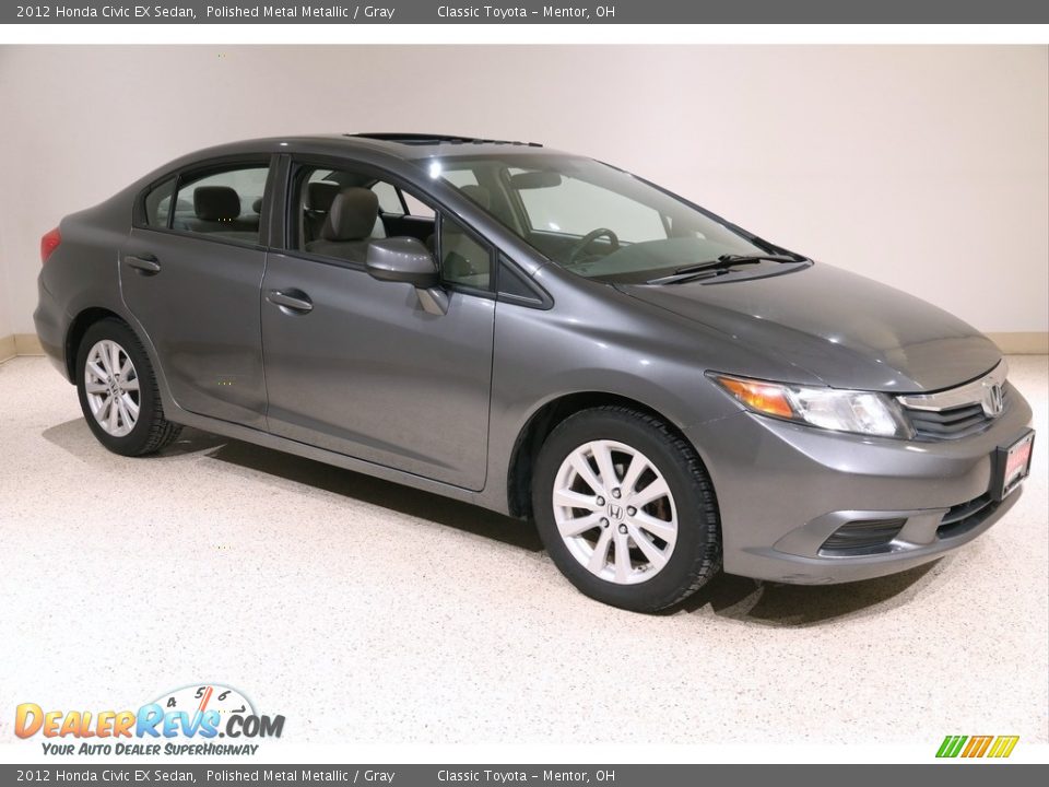 2012 Honda Civic EX Sedan Polished Metal Metallic / Gray Photo #1