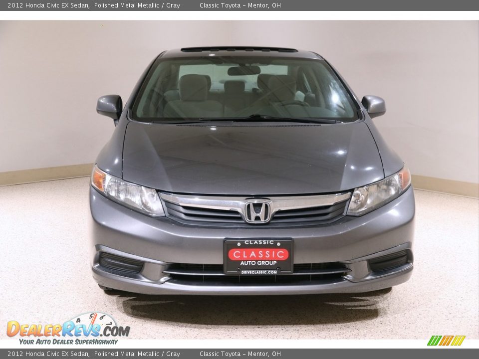 2012 Honda Civic EX Sedan Polished Metal Metallic / Gray Photo #2