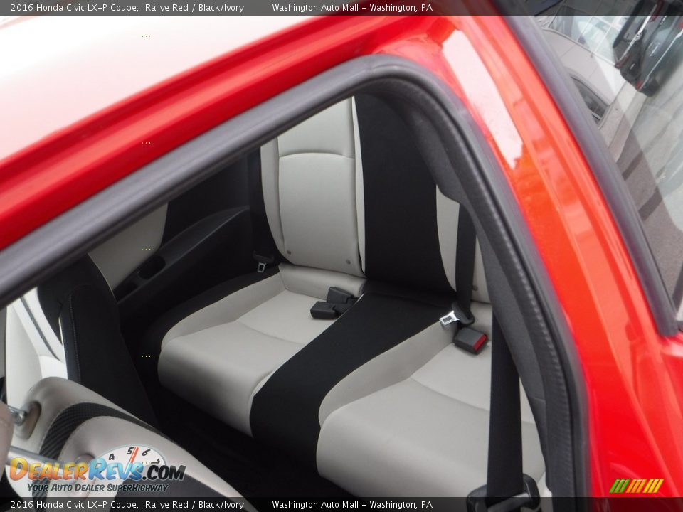 2016 Honda Civic LX-P Coupe Rallye Red / Black/Ivory Photo #25