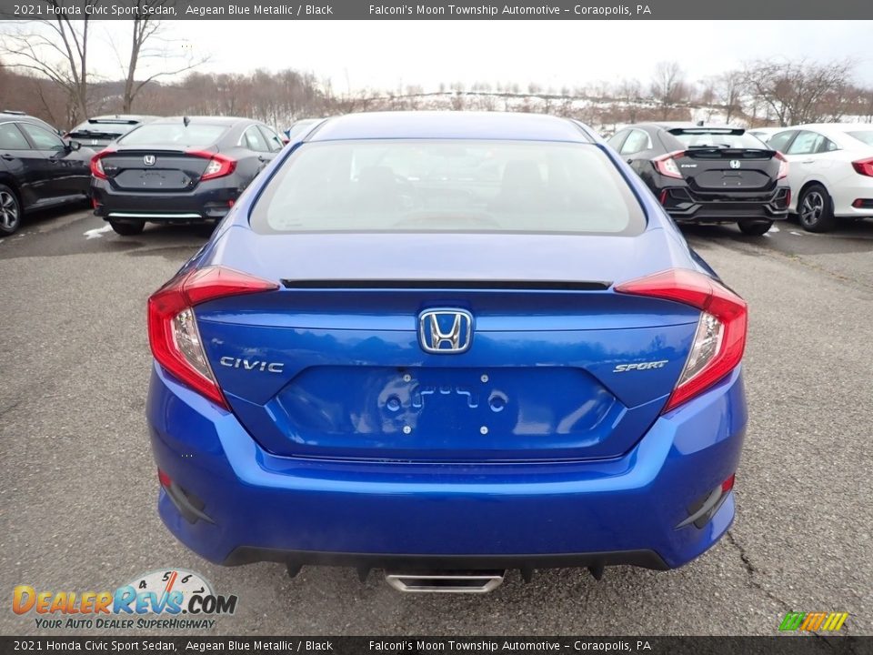 2021 Honda Civic Sport Sedan Aegean Blue Metallic / Black Photo #4