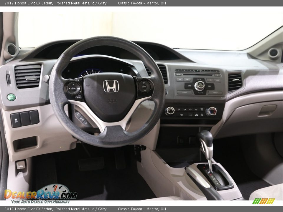 2012 Honda Civic EX Sedan Polished Metal Metallic / Gray Photo #7