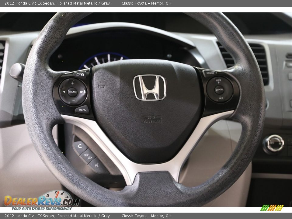 2012 Honda Civic EX Sedan Polished Metal Metallic / Gray Photo #8