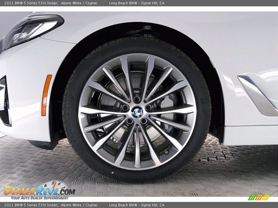 2021 BMW 5 Series 530i Sedan Alpine White / Cognac Photo #12