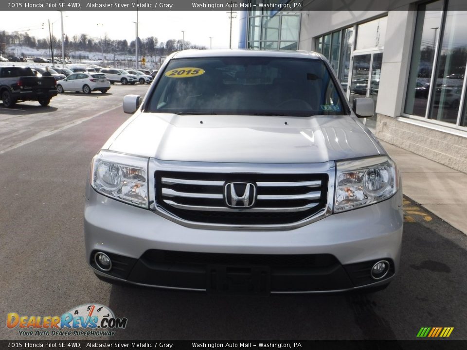 2015 Honda Pilot SE 4WD Alabaster Silver Metallic / Gray Photo #5