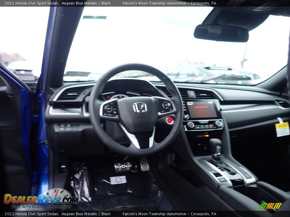2021 Honda Civic Sport Sedan Aegean Blue Metallic / Black Photo #10