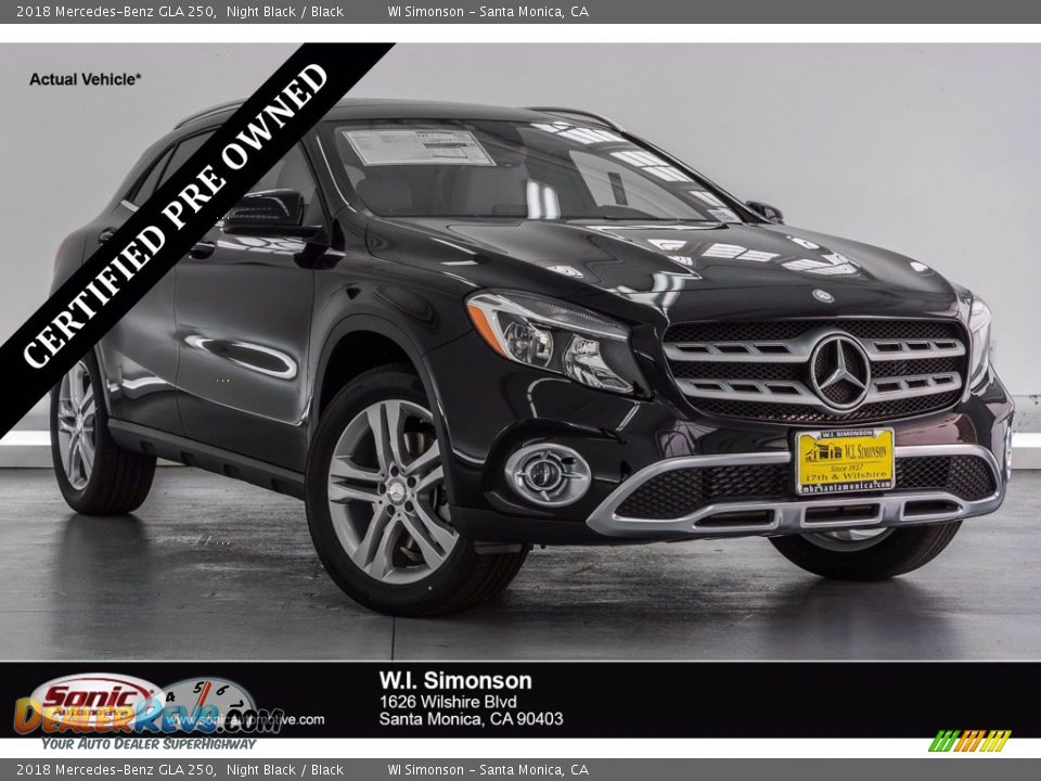 2018 Mercedes-Benz GLA 250 Night Black / Black Photo #1