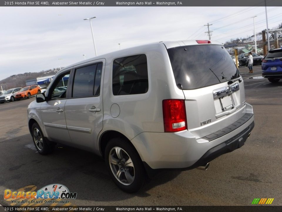 2015 Honda Pilot SE 4WD Alabaster Silver Metallic / Gray Photo #8