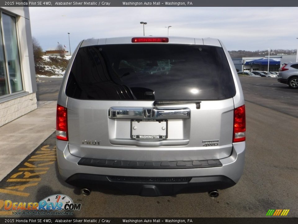 2015 Honda Pilot SE 4WD Alabaster Silver Metallic / Gray Photo #9