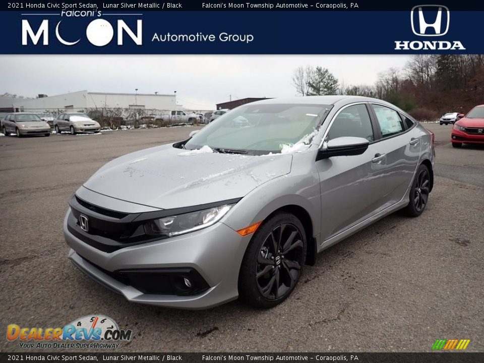 2021 Honda Civic Sport Sedan Lunar Silver Metallic / Black Photo #1