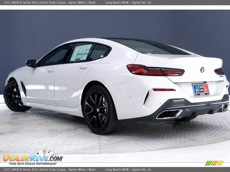2021 BMW 8 Series 840i xDrive Gran Coupe Alpine White / Black Photo #3