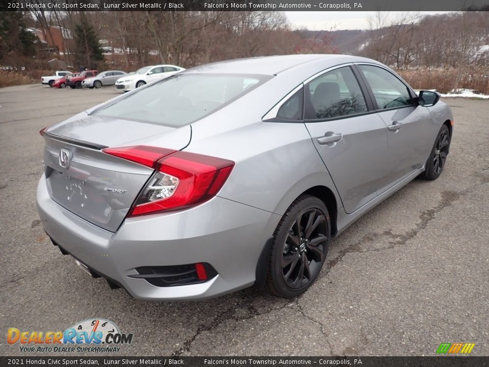 2021 Honda Civic Sport Sedan Lunar Silver Metallic / Black Photo #5