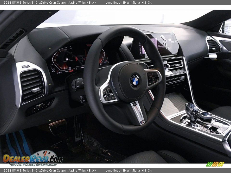 2021 BMW 8 Series 840i xDrive Gran Coupe Alpine White / Black Photo #7