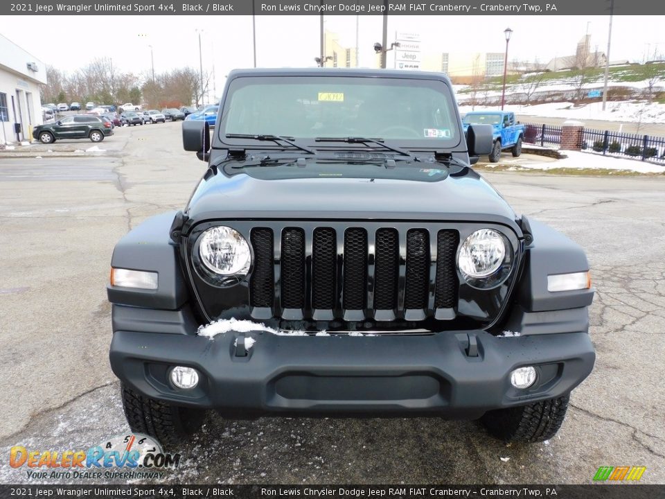 2021 Jeep Wrangler Unlimited Sport 4x4 Black / Black Photo #2