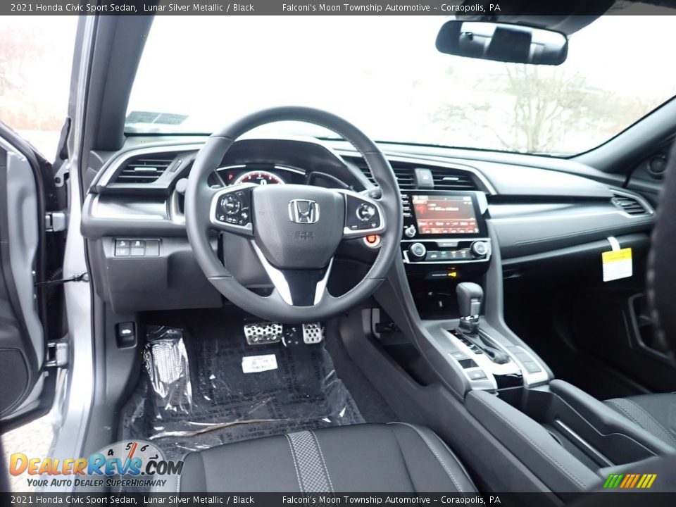 Black Interior - 2021 Honda Civic Sport Sedan Photo #10