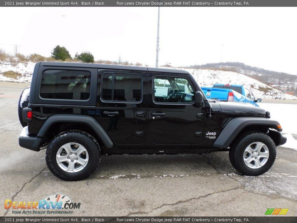 2021 Jeep Wrangler Unlimited Sport 4x4 Black / Black Photo #4