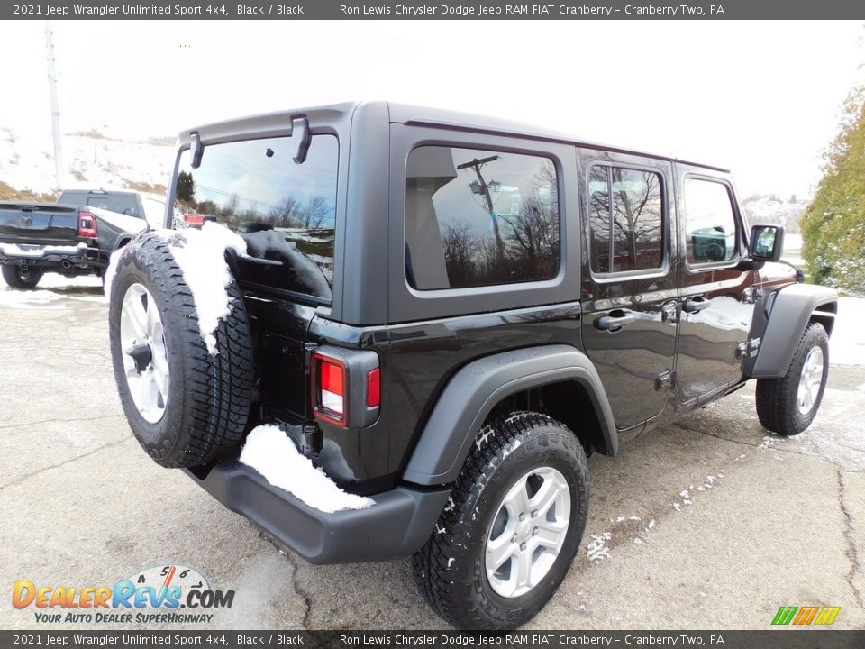 2021 Jeep Wrangler Unlimited Sport 4x4 Black / Black Photo #5