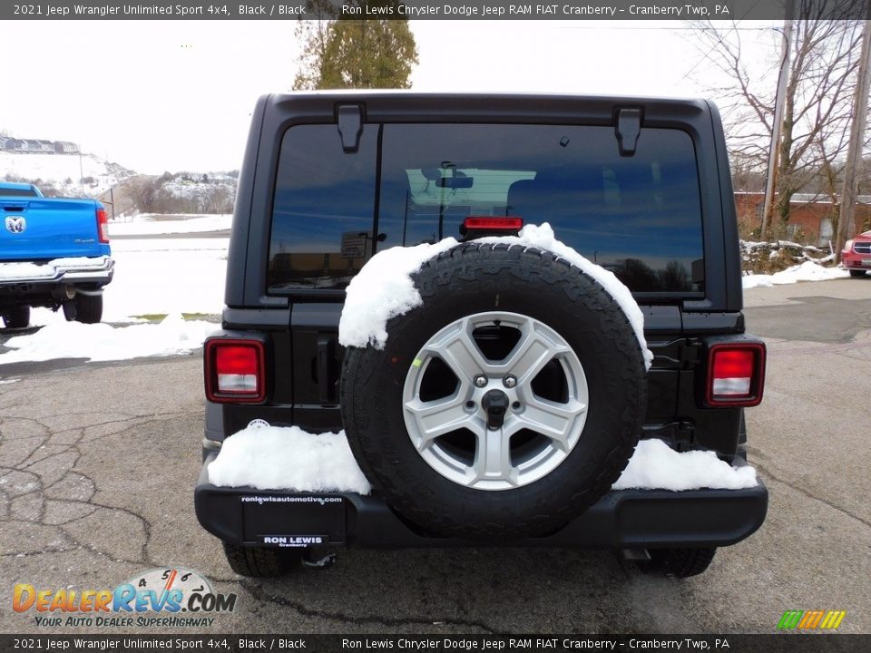 2021 Jeep Wrangler Unlimited Sport 4x4 Black / Black Photo #6