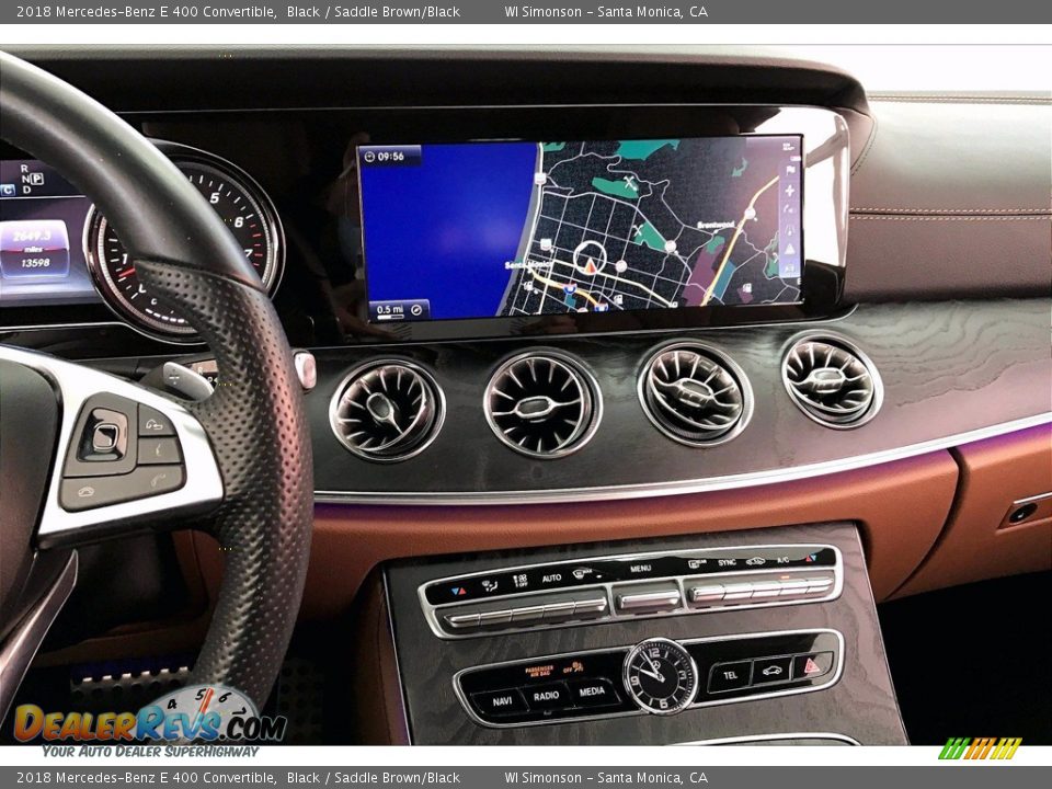 2018 Mercedes-Benz E 400 Convertible Black / Saddle Brown/Black Photo #5
