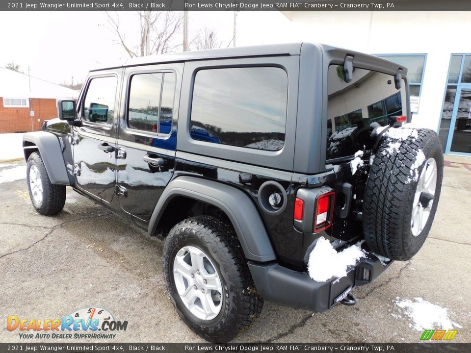 2021 Jeep Wrangler Unlimited Sport 4x4 Black / Black Photo #8