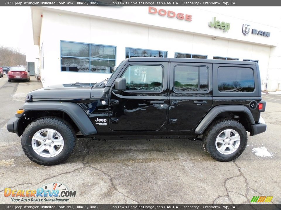 2021 Jeep Wrangler Unlimited Sport 4x4 Black / Black Photo #9