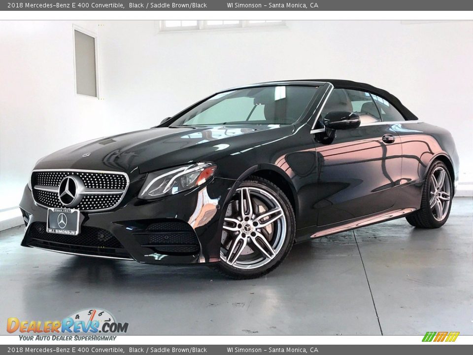 2018 Mercedes-Benz E 400 Convertible Black / Saddle Brown/Black Photo #12