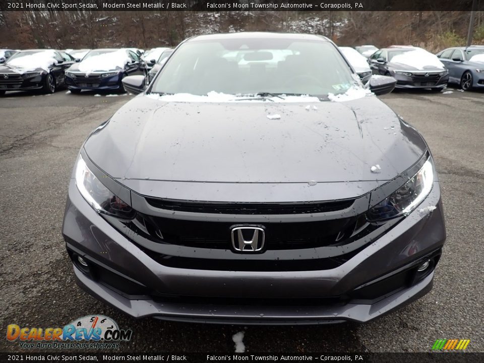 2021 Honda Civic Sport Sedan Modern Steel Metallic / Black Photo #8