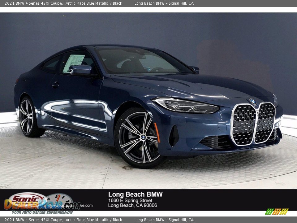 2021 BMW 4 Series 430i Coupe Arctic Race Blue Metallic / Black Photo #1