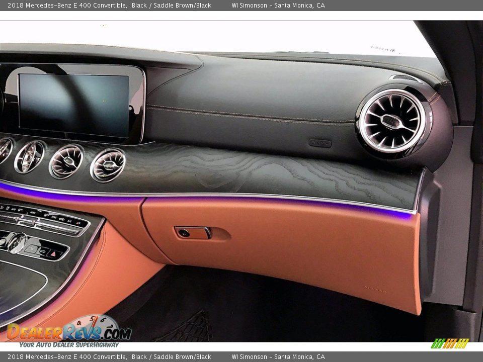 2018 Mercedes-Benz E 400 Convertible Black / Saddle Brown/Black Photo #16