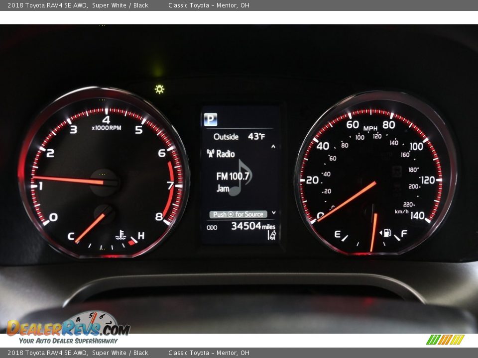 2018 Toyota RAV4 SE AWD Super White / Black Photo #8