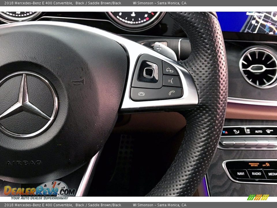 2018 Mercedes-Benz E 400 Convertible Black / Saddle Brown/Black Photo #22