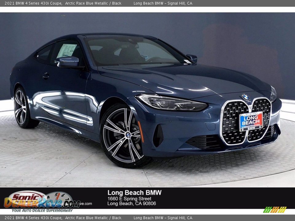 2021 BMW 4 Series 430i Coupe Arctic Race Blue Metallic / Black Photo #1